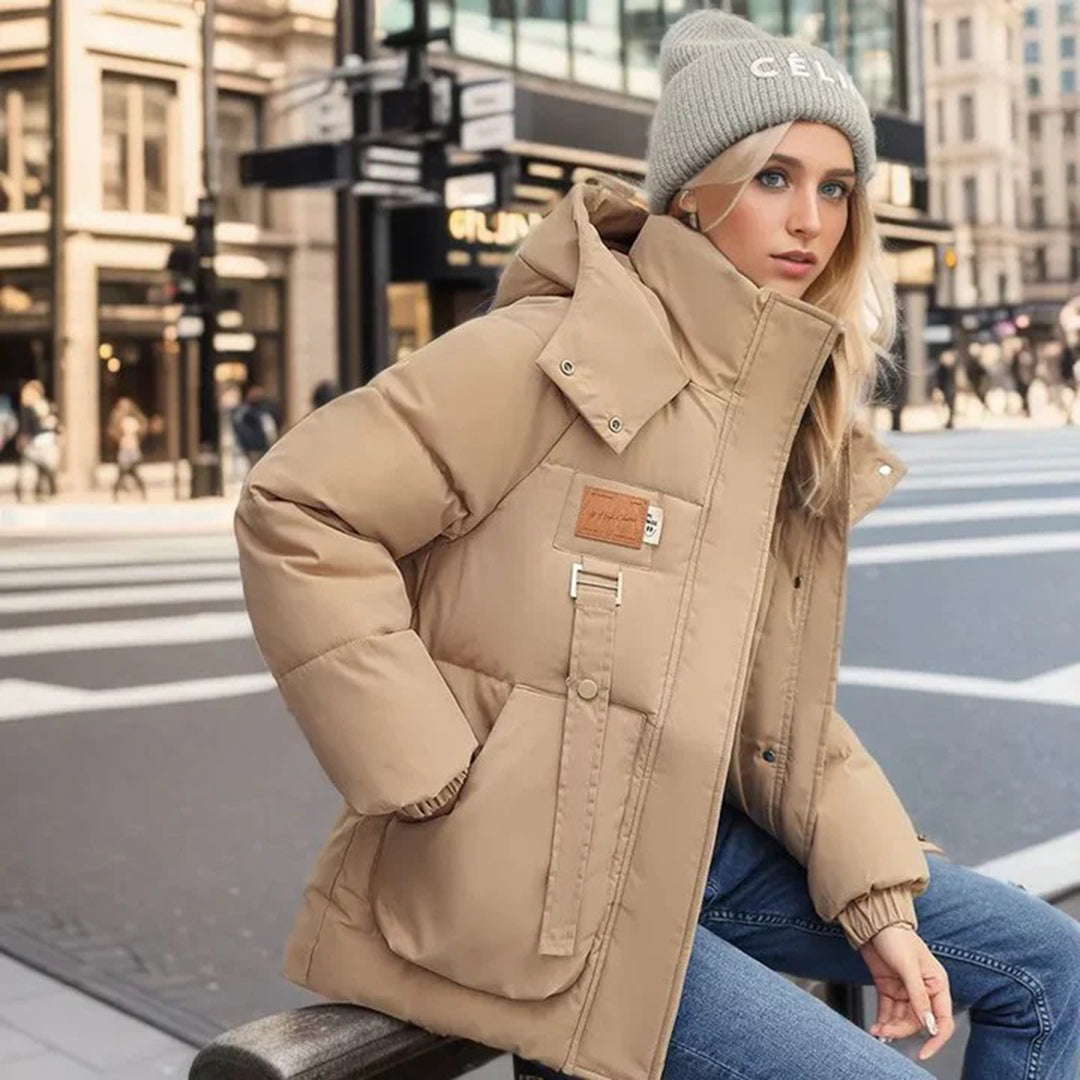 Variantenbild für Damen-Wintermantel in zeitlosem Design aus 100% Polyester mit praktischen Taschen-1