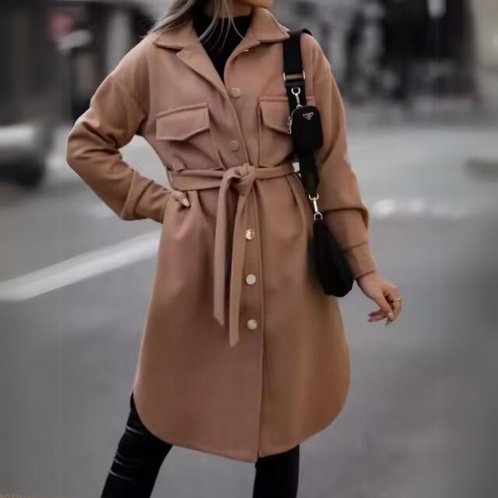 Damen Winterjacke Klassischer Stil Natürliche Materialien 3