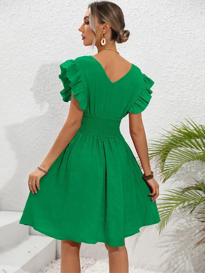 Damen-Minikleid, Rüsche, Polyester-2
