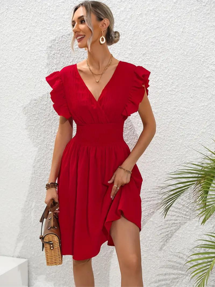 Variant image for Damen-Minikleid, Rüsche, Polyester-13