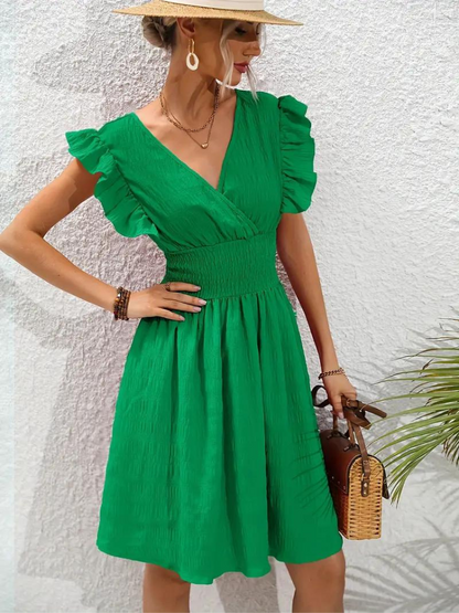 Damen-Minikleid, Rüsche, Polyester-1