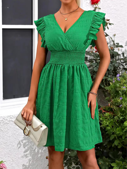 Damen-Minikleid, Rüsche, Polyester-4