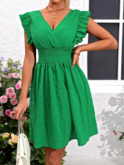 Damen-Minikleid, Rüsche, Polyester-5