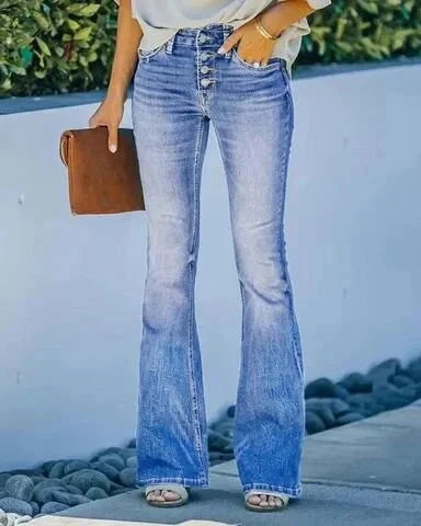 Damen-Jeans High Waist Slim Fit Denim 1