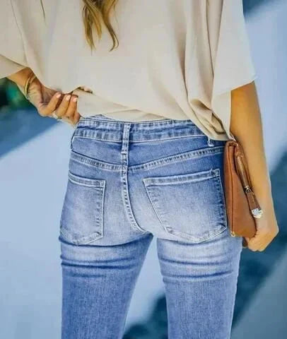 Damen-Jeans High Waist Slim Fit Denim 5