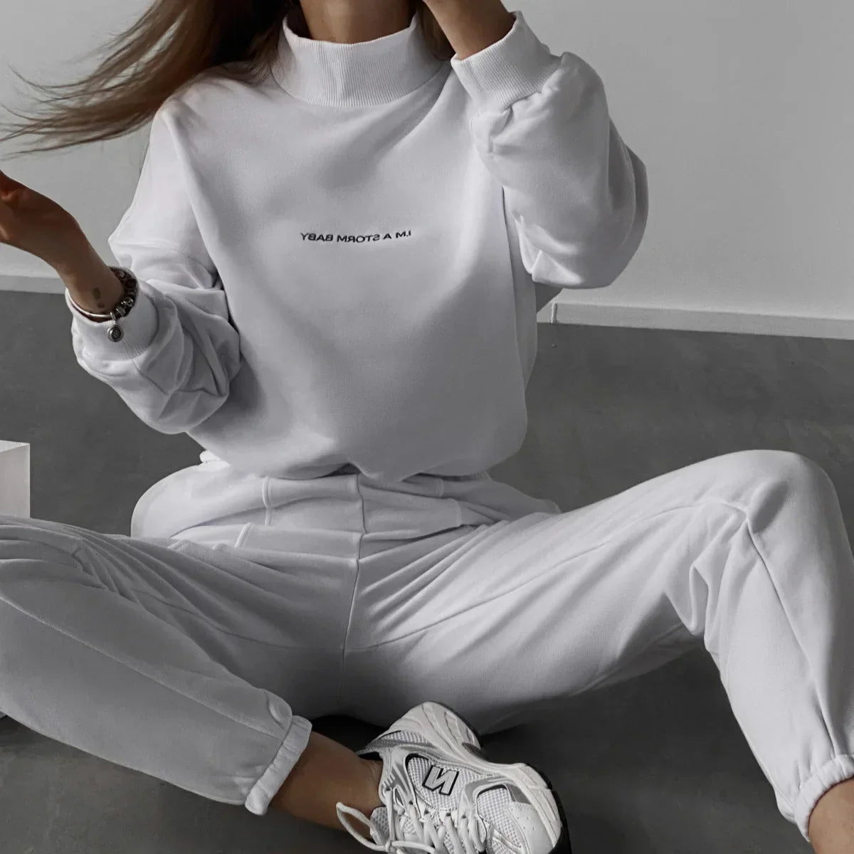 Variant image for Damen Casual-Set Pullover und Jogger Weiche Baumwolle-16