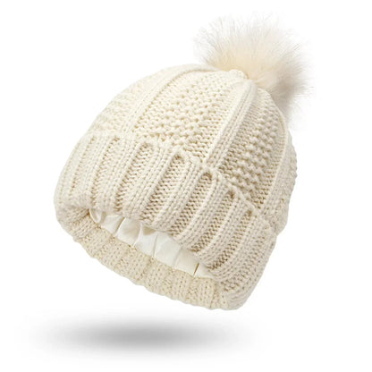 Variant image for Damenhut Gestrickt mit Satinfutter Winter-1