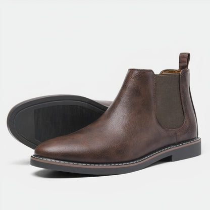 Herren-Chelsea-Stiefel, elegantes Leder, Slip-On-6