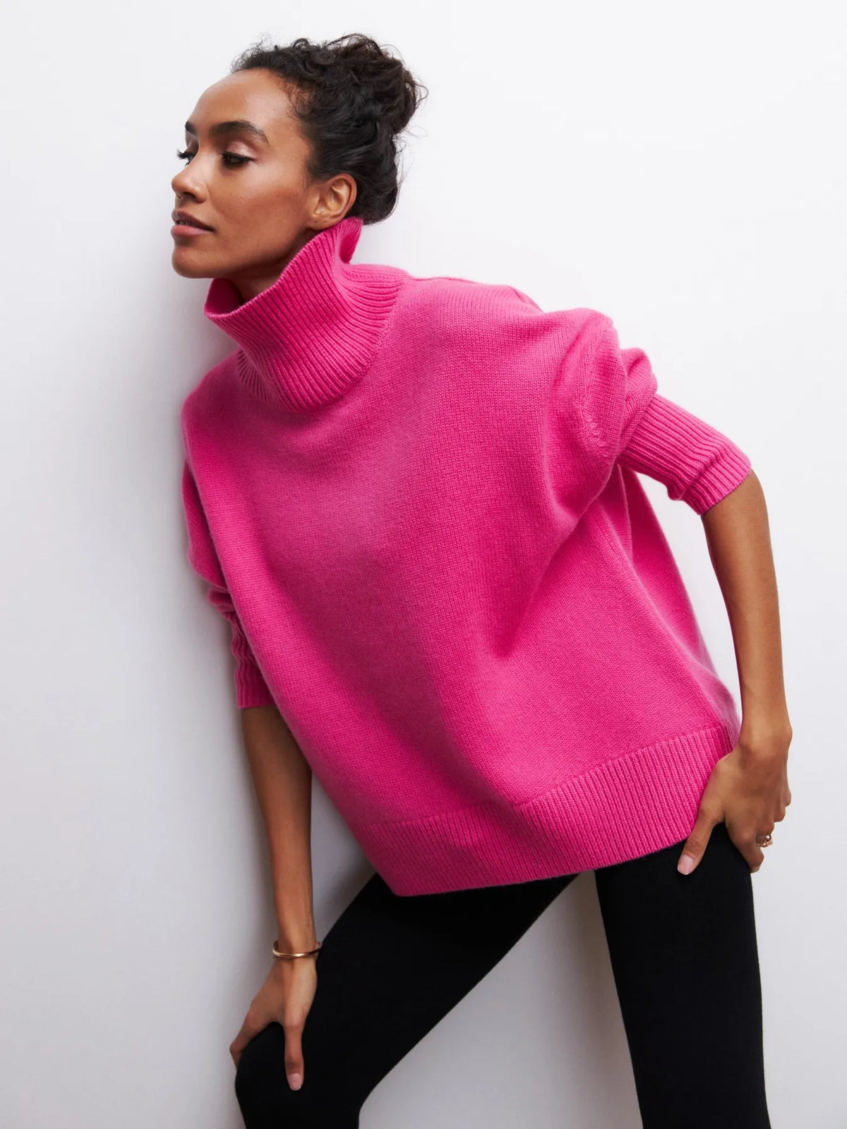 Damen-Rollkragenpullover, lässige Mikrofaser, Polyester 10