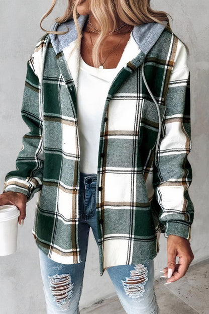 Damenjacke Lässiger Stil Weiches Material mit Kapuze und Taschen-1
