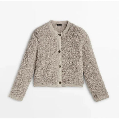 Variant image for Damen-Strickjacke, klassisches Design, warmes Kaschmir-4