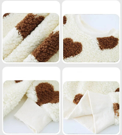 Gestrickter Damenpullover mit Herzmuster in weichem Material-3