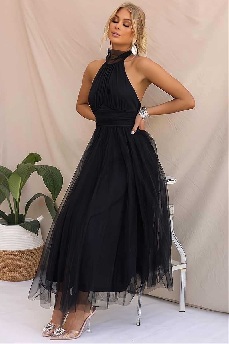 Damen Ärmelloses Festkleid Elegantes Design Weiches Material-5