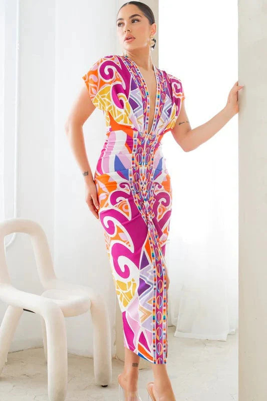 Schöne Damenkleider, Midi, Bodycon, blumiges Design, langlebiges Material 10