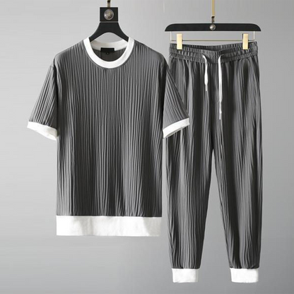 Variantenbild für Herren-Sommerkleidung Set Kurzarm-T-Shirt und Shorts aus Polyester-10