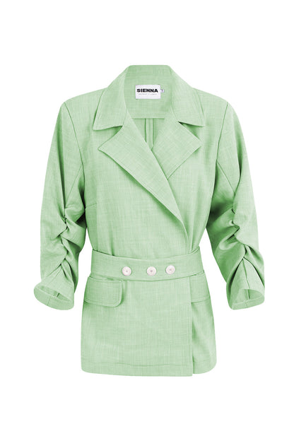 Damenblazer im Slim Fit aus weichem Polyester und Rayon-3