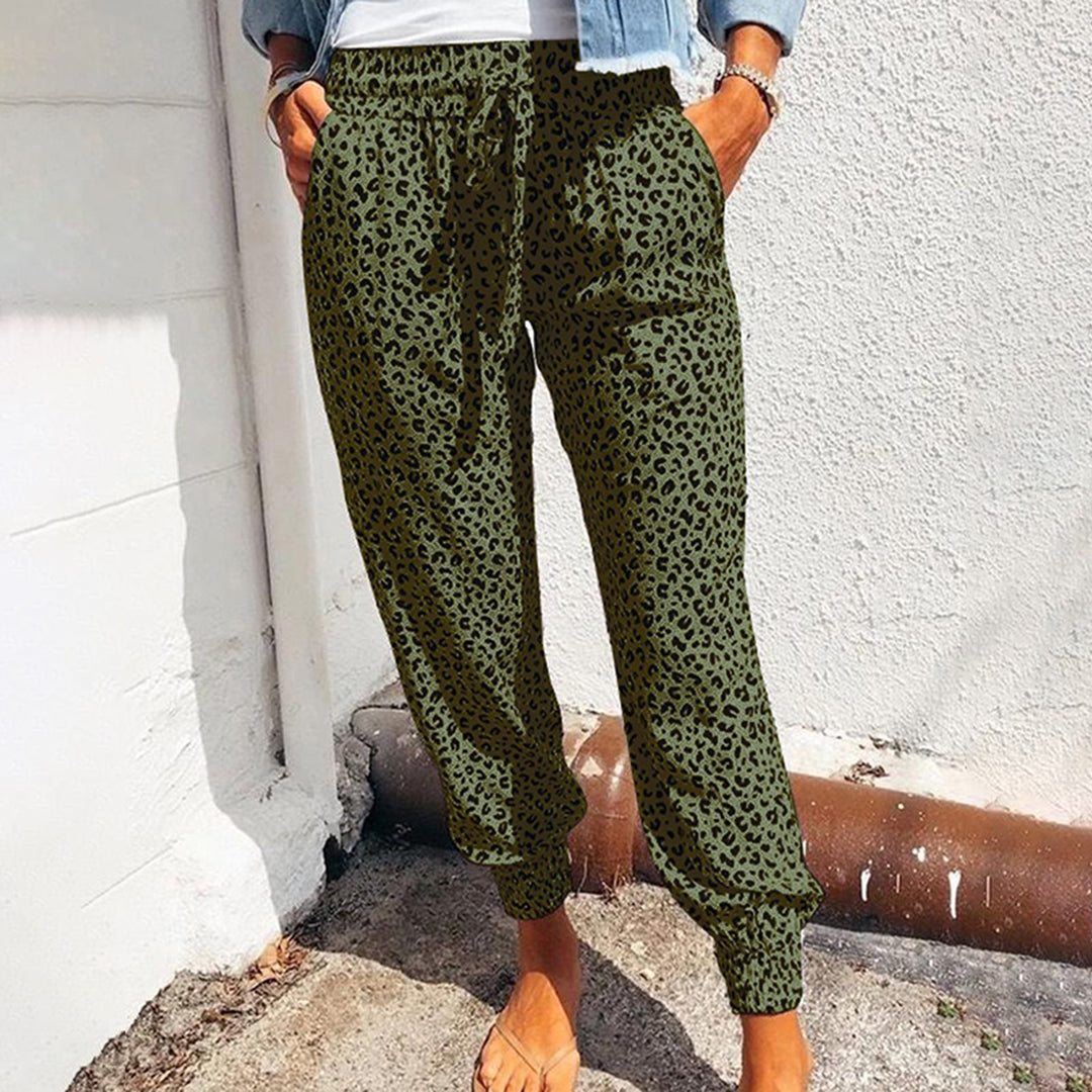 Variant image for Damen-Hose, Leopardenmuster, trendiger elastischer Stoff-19
