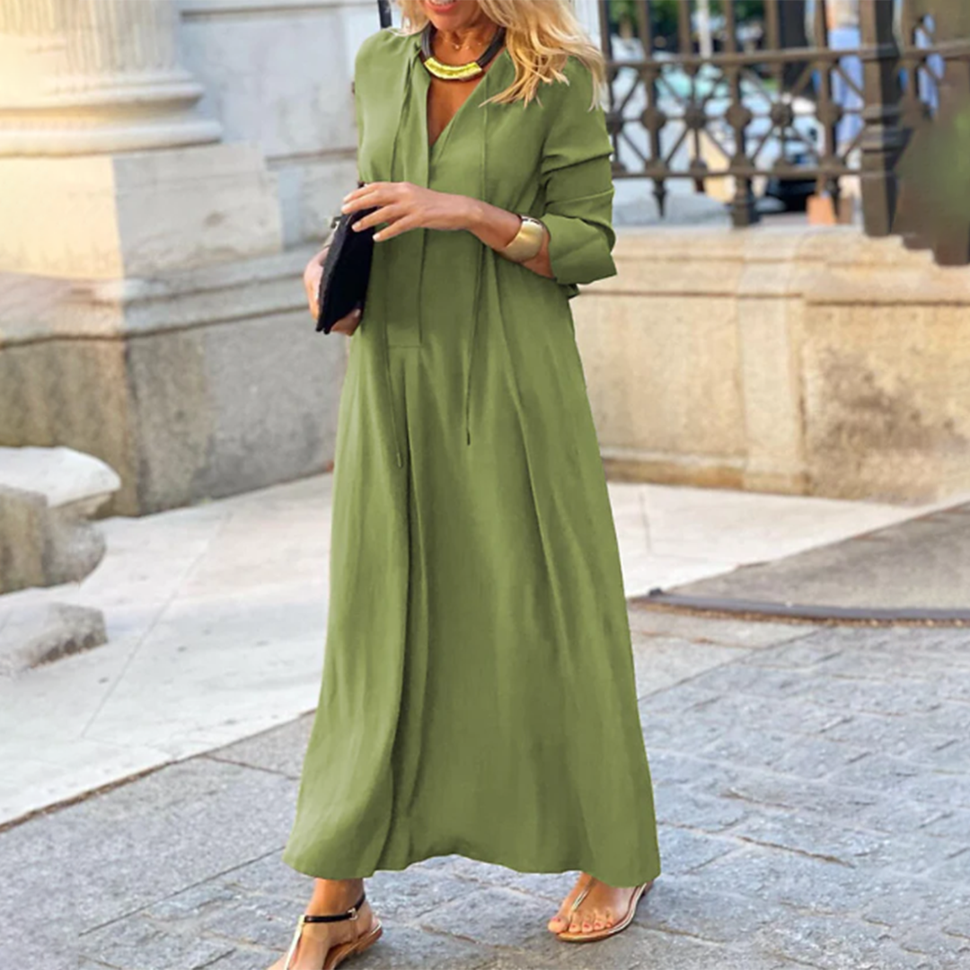 Lässiges Damenkleid aus leichtem Material – minimalistisches Design, perfekt für Alltag und gesellschaftliche Anlässe 9
