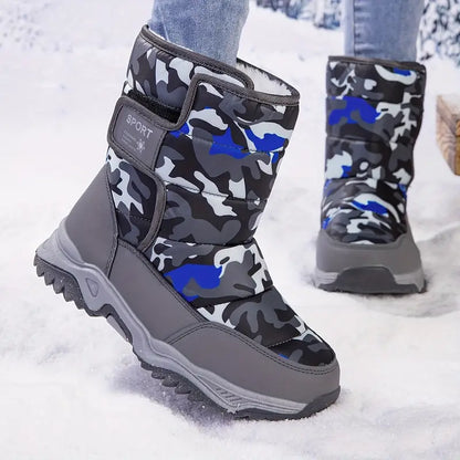Damen-Schneestiefel, isoliertes Tarnmuster, hartes strapazierfähiges Material-4