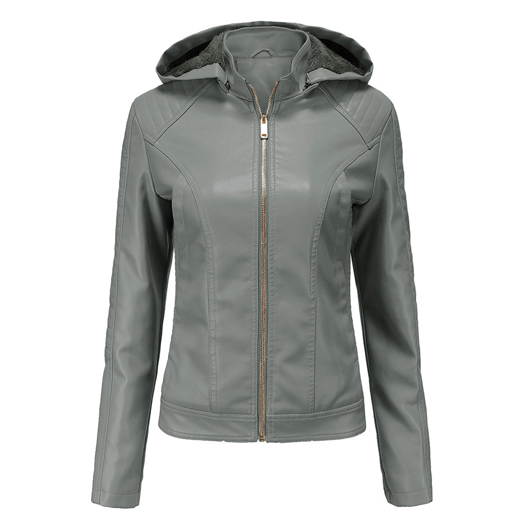 Variant image for Damen-Lederjacke, vielseitiger Stil, hochwertig-31
