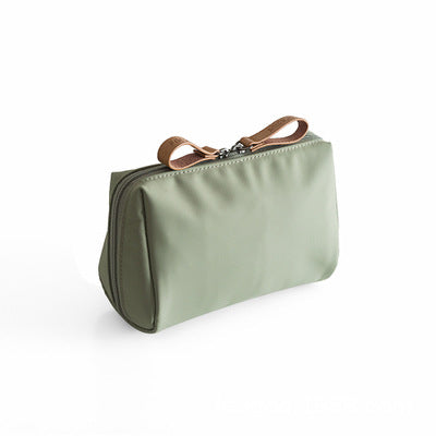 Multifunktionale Nylontasche für Damen mit Doppelreißverschluss – leicht und geräumig – grün, blau, schwarz, rosa 1