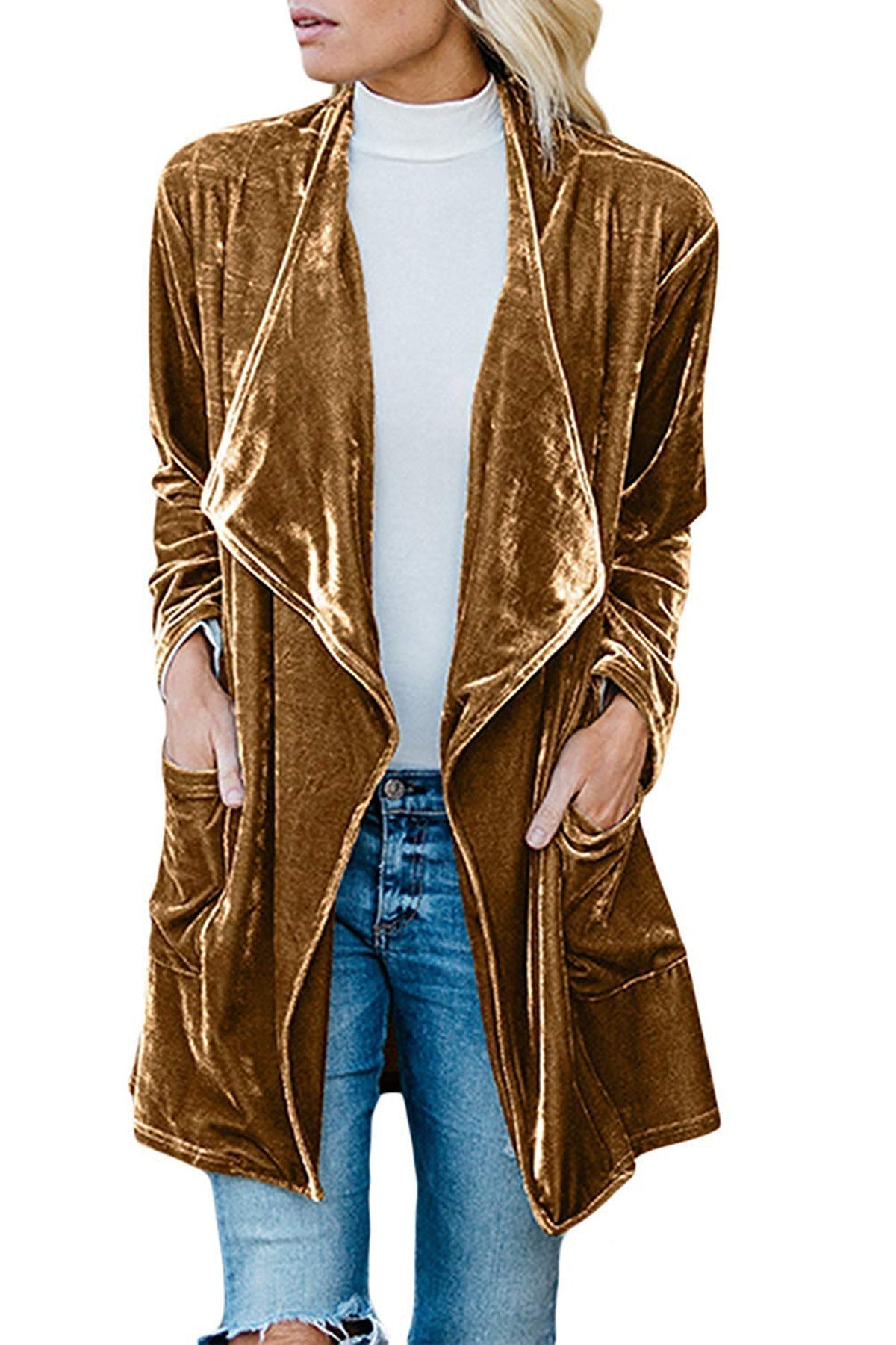 Damenjacke Patchwork-Technik Reißverschluss Polyester Jacken Damen-4