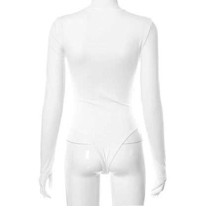 Damen-Kleid, langärmelig, monochrom, Polyester-5