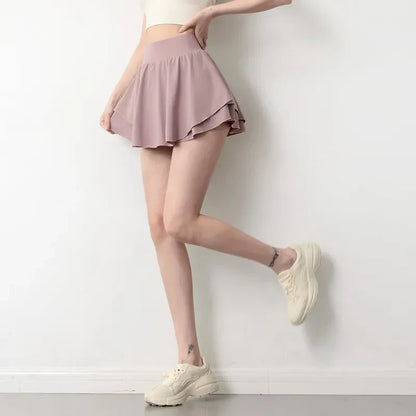 Damen-Rock, kurz, sportliches Polyester, für Yoga und Training-6