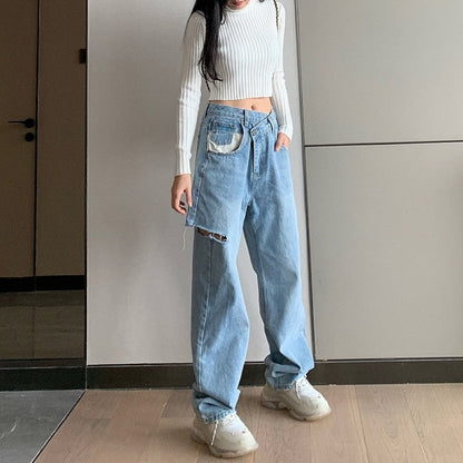 Ripped Herrenjeans mit lockerer Passform aus 100% Baumwolle – Vintage-Stil für einen lässigen Look 2