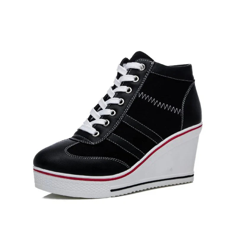 Variant image for Damen-Keilabsatz-Sneaker, modern, Canvas, hoher Absatz, komfortabel-19