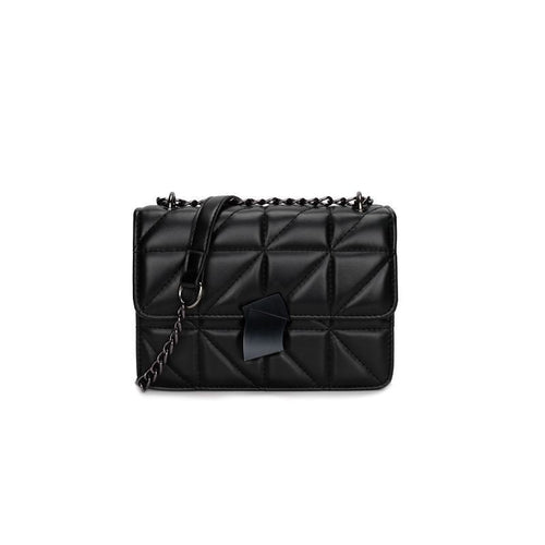 Damen Schultertasche Vintage PU-Leder mit Rautenmuster-1