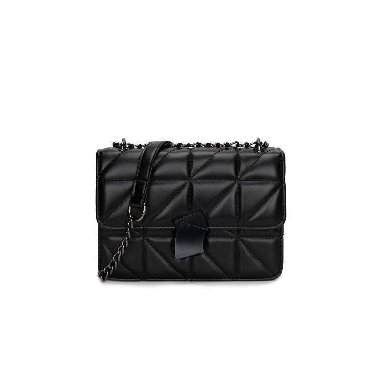 Damen Schultertasche Vintage PU-Leder mit Rautenmuster-2