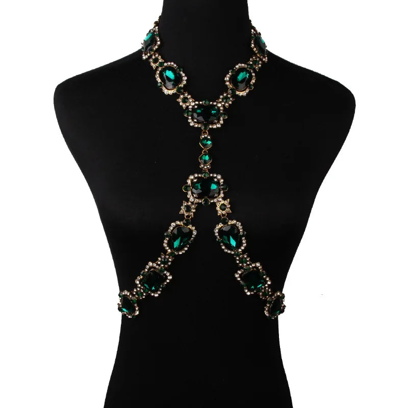 Damen-Körperschmuck, geometrisch, Zinklegierung mit Strass-1