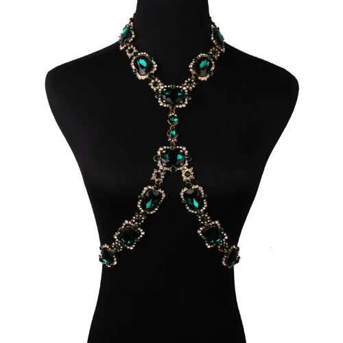 Damen-Körperschmuck, geometrisch, Zinklegierung mit Strass-1