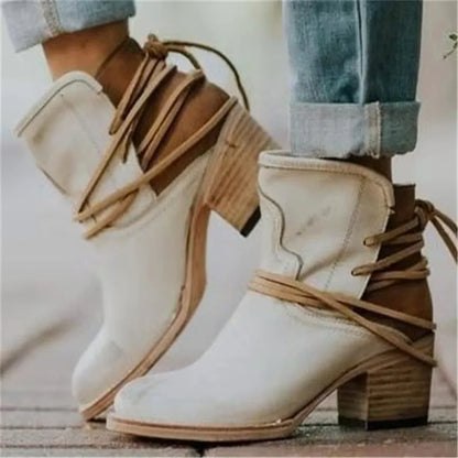 Damen Ankelstiefel Elegantes Leder-2