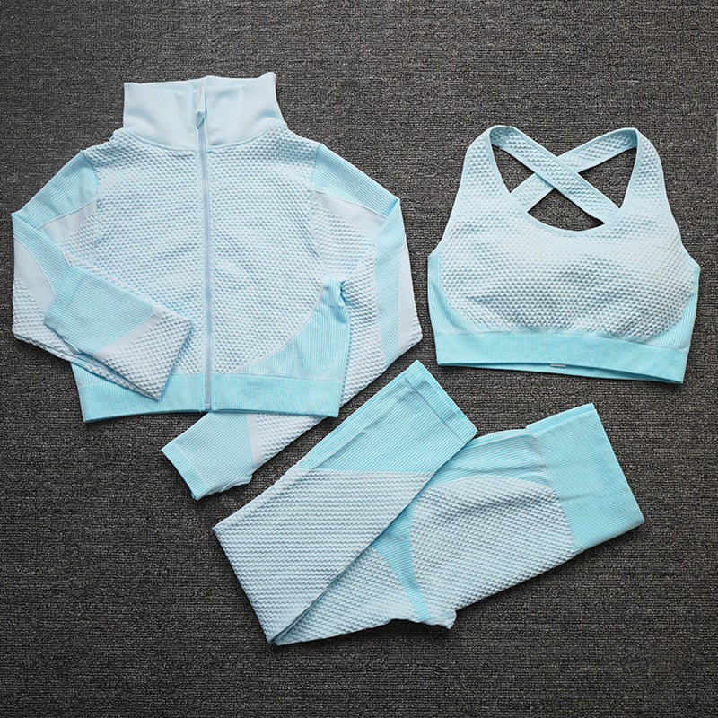 Damen-Sport-Set, Yoga, monochrom Nylon-4