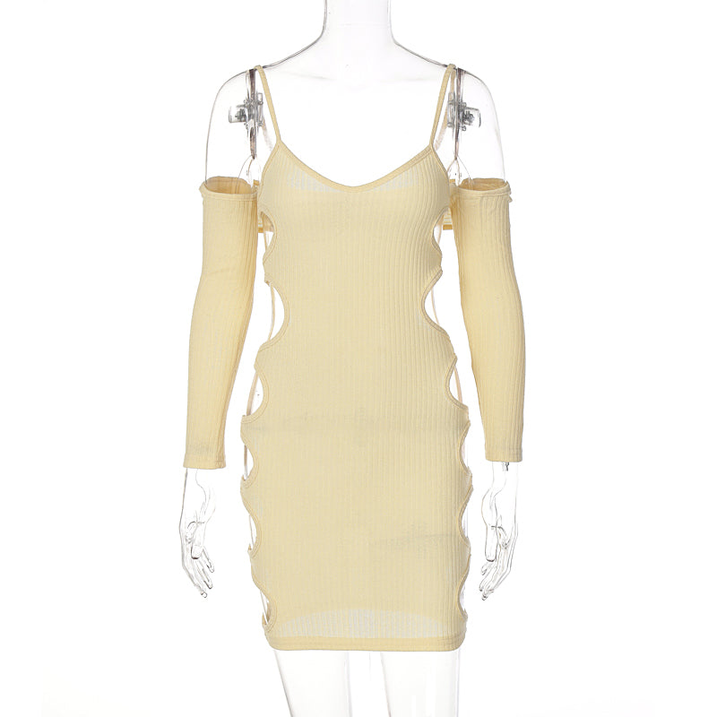 Damen-Minikleid, Spaghettiträger, dehnbares Material 8