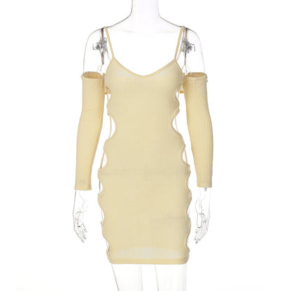 Damen-Minikleid, Spaghettiträger, dehnbares Material 8