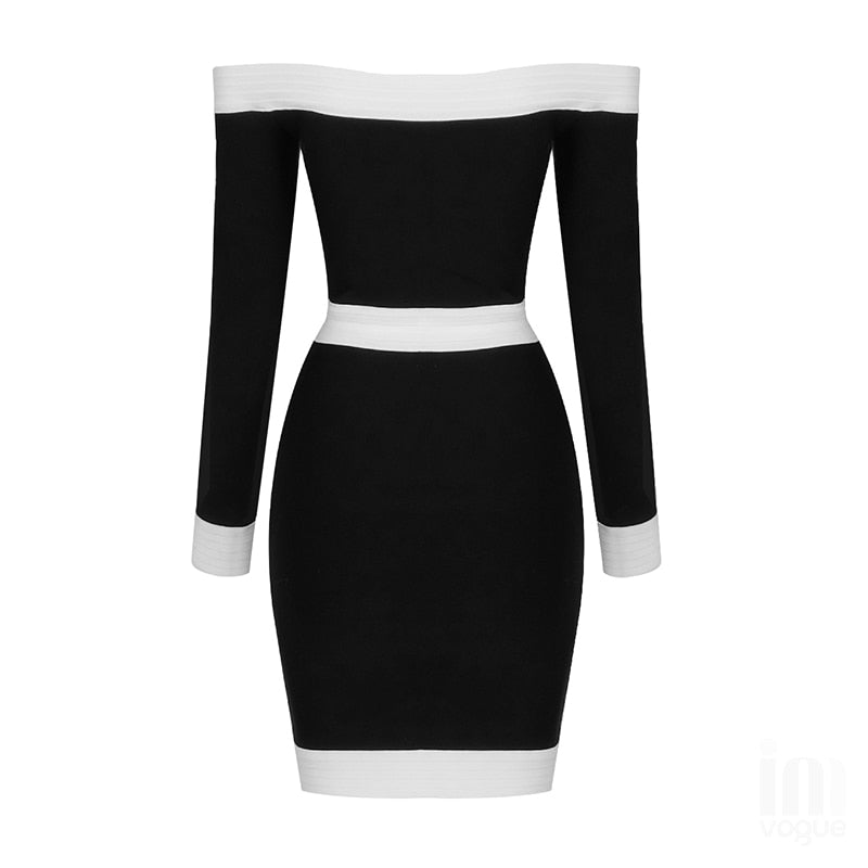 Damen-Schulterfreies Kleid, elegant, Polyester 6
