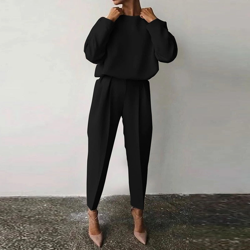 Damen-Zweiteiler aus Polyester mit komfortabler Passform – Eleganter und moderner Stil für Alltag und Fest 4