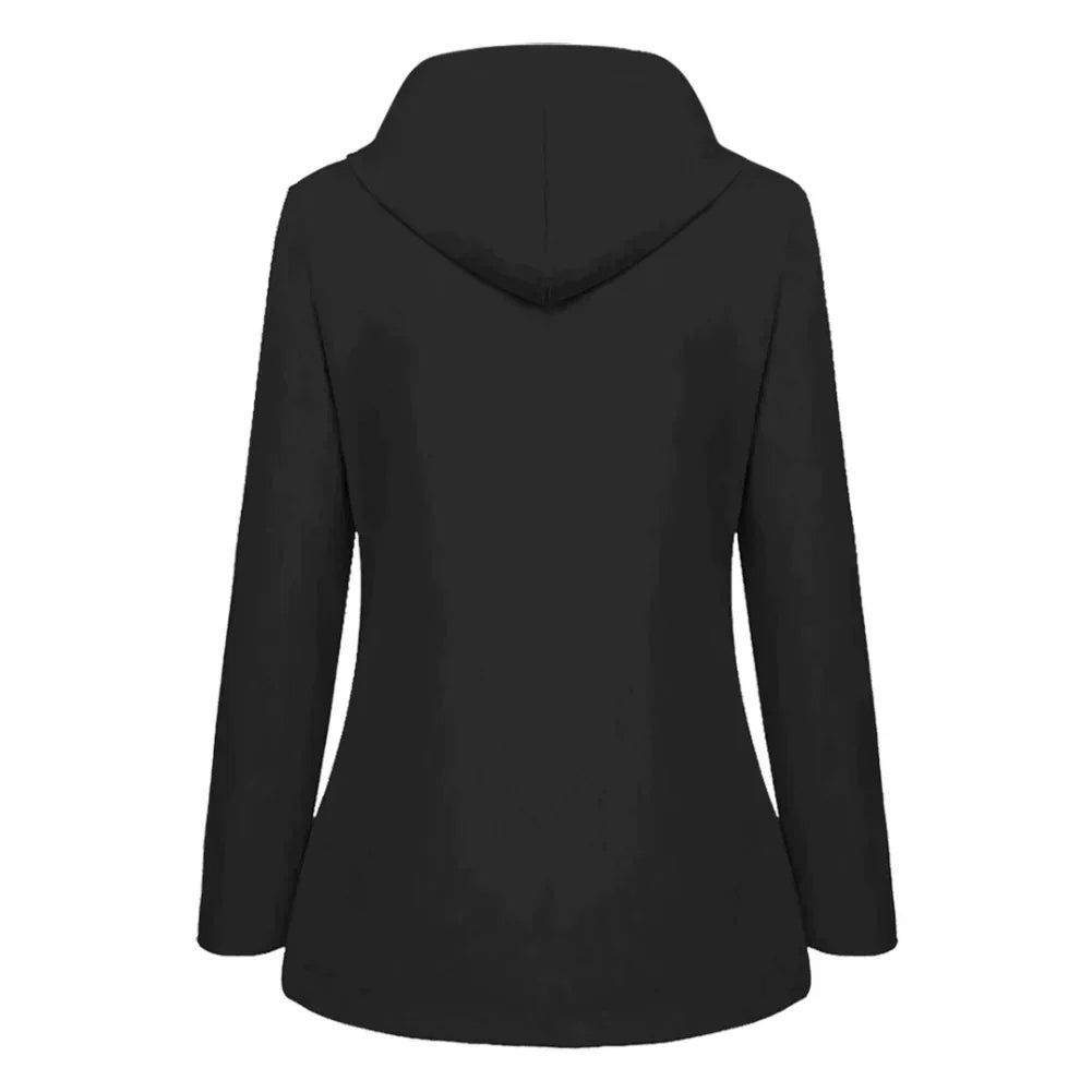 Damen-Regenjacke, gefüttert, wasserabweisender Stoff, elegant-2