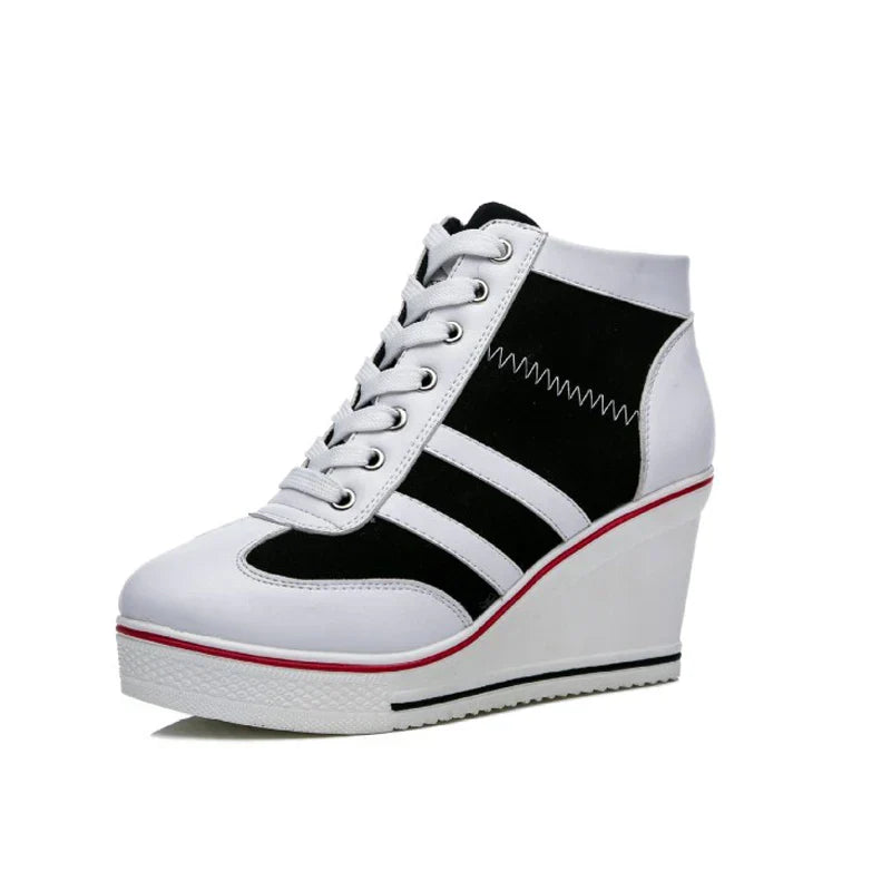 Variant image for Damen-Keilabsatz-Sneaker, modern, Canvas, hoher Absatz, komfortabel-28
