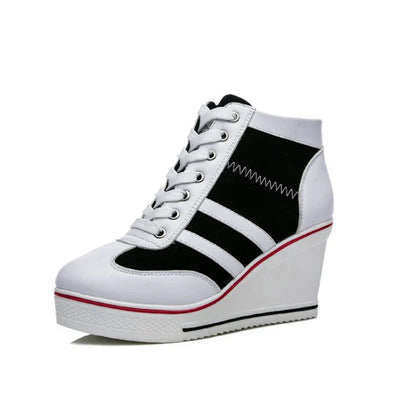 Variant image for Damen-Keilabsatz-Sneaker, modern, Canvas, hoher Absatz, komfortabel-28