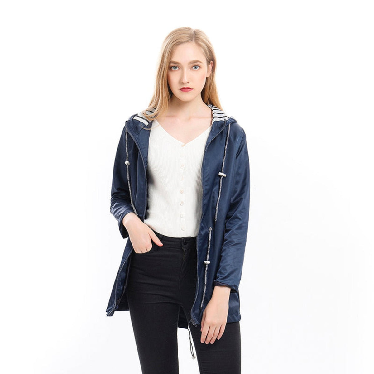 Damenjacke Casual Elegant Polyester für Herbst/Winter-2