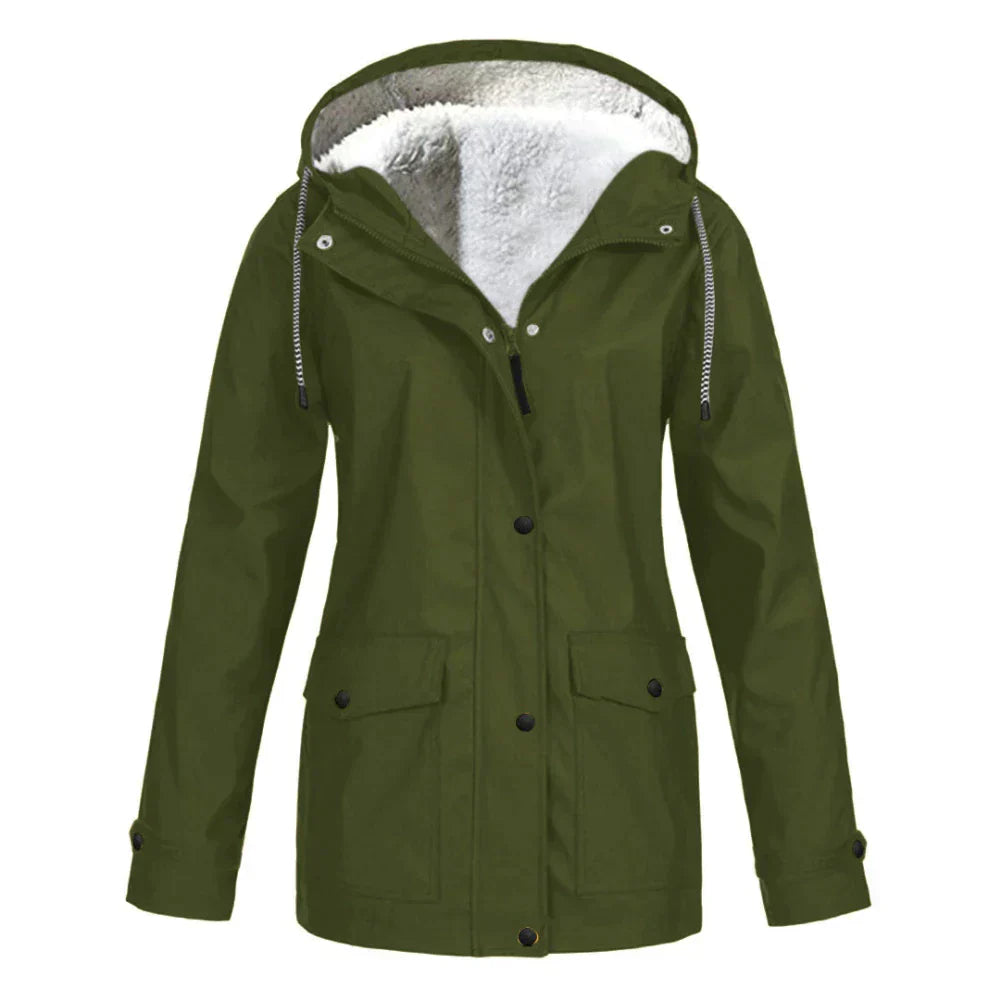Variant image for Damen-Regenjacke, gefüttert, wasserabweisender Stoff, elegant-13
