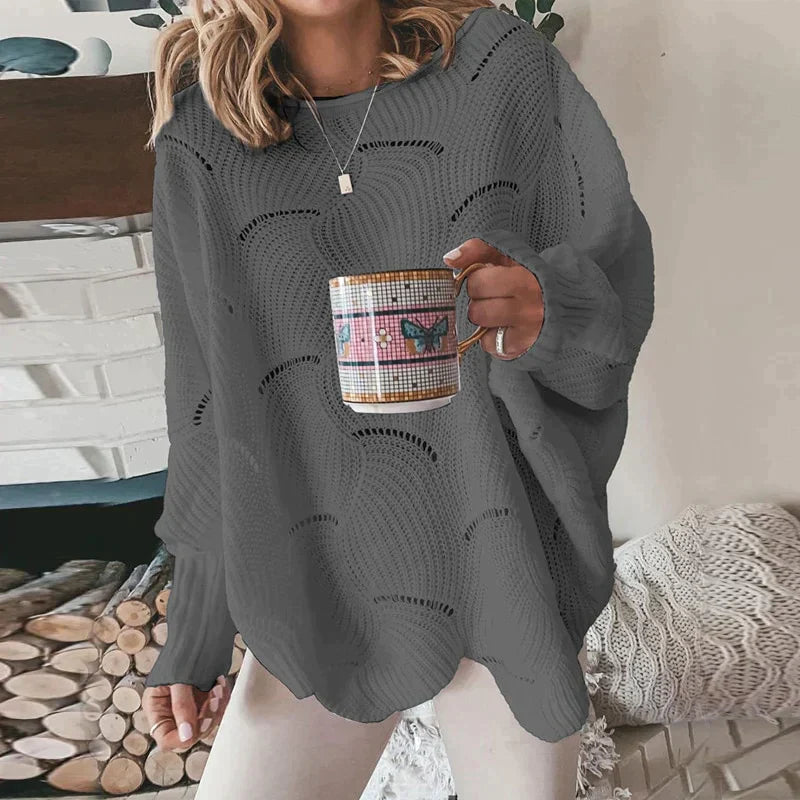 Variantenbild für leichten Damen-Strickpullover aus 100 % Acryl im Loose Fit-9