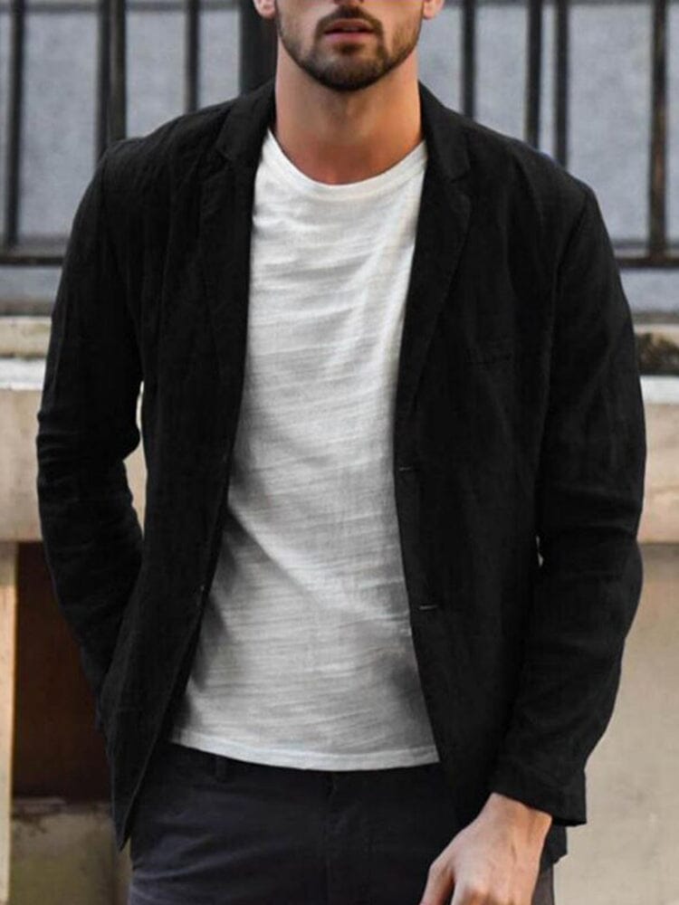 Damen Blazer Locker Moderne Baumwolle-4
