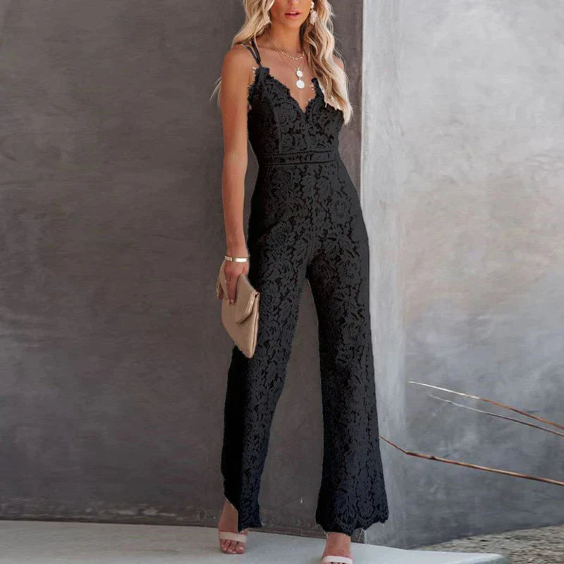 Damen-Jumpsuit Ärmellos Lässig Leichtes Material-6