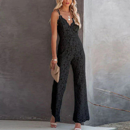 Damen-Overall, gemustert, elastischer Bund, Polyester-6