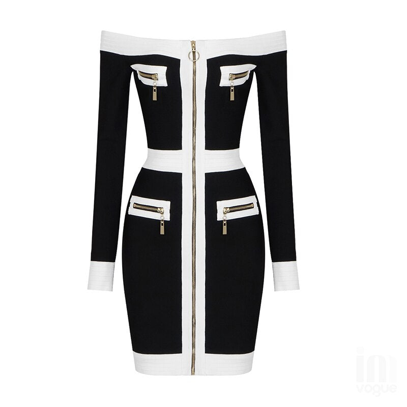 Damen-Schulterfreies Kleid, elegant, Polyester 5